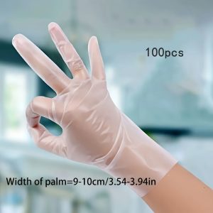 One-Time Use Thick Transparent Gloves, Suitable for Beauty Care, Pet Grooming And Household Cleaning