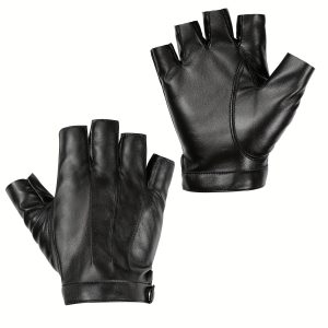 Fingerless Driving Gloves PU Faux Leather Outdoor Sport Halloween Cosplay Costume Half Finger Glove for Men Women Teen